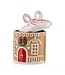 Gingerbread House Ceramic Canister with Bow Lid