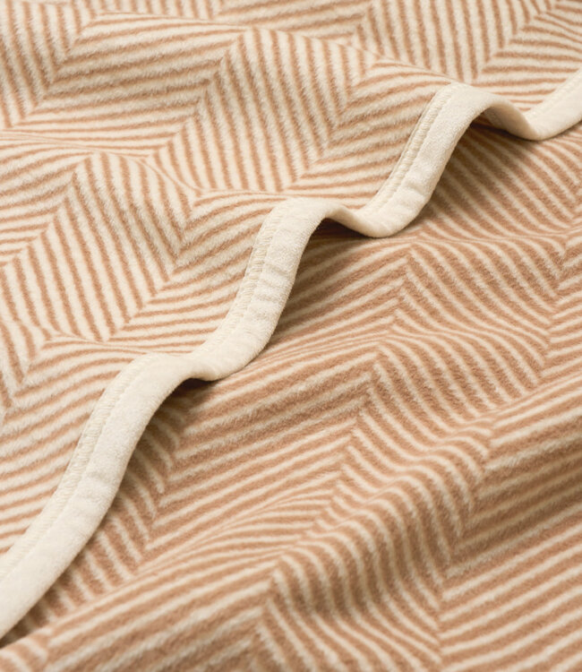 Chappy Wraps Harborview Herringbone Tan Blanket
