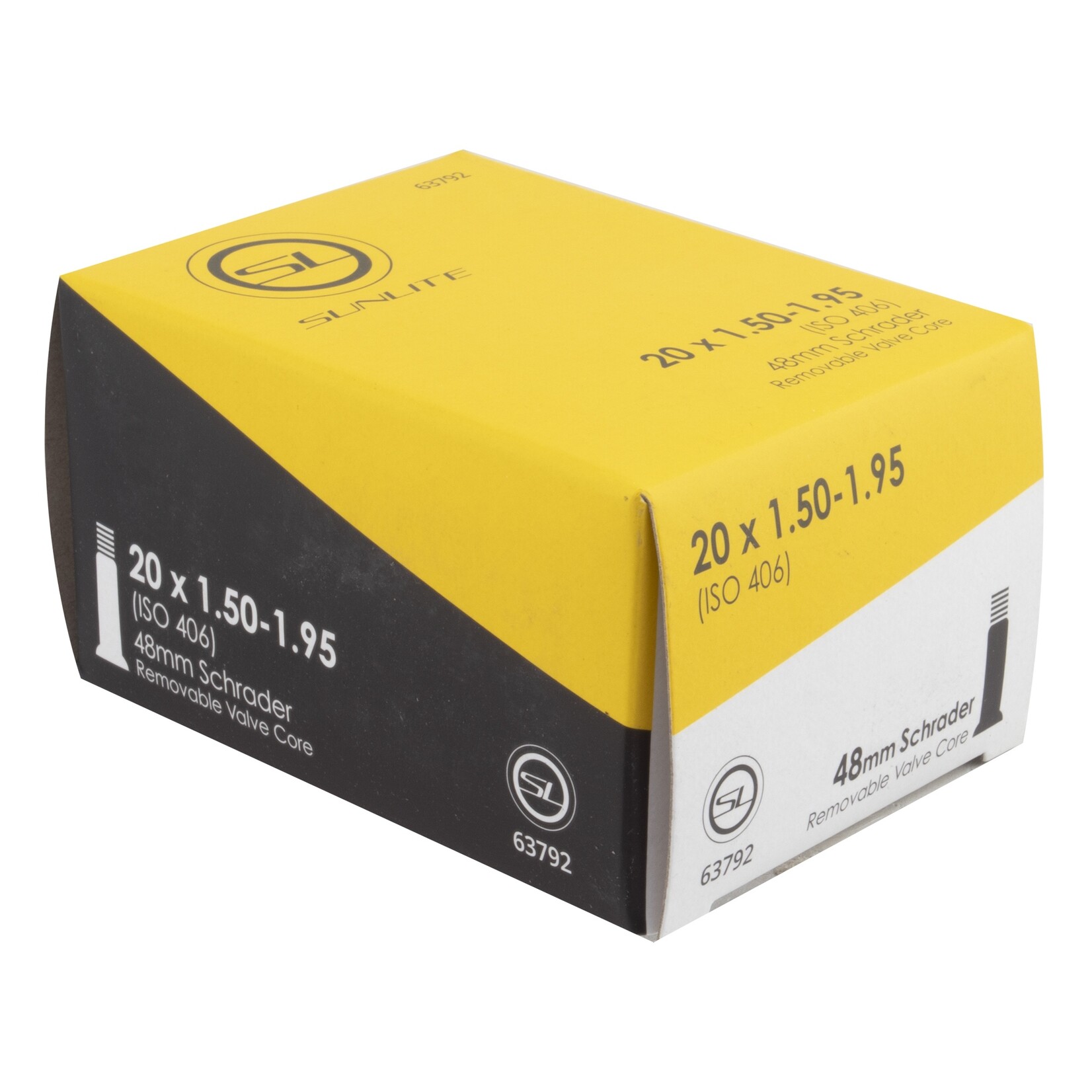 SUNLITE Sunlite Tube 20 x 1.50-1.95 Schrader Valve, 48mm