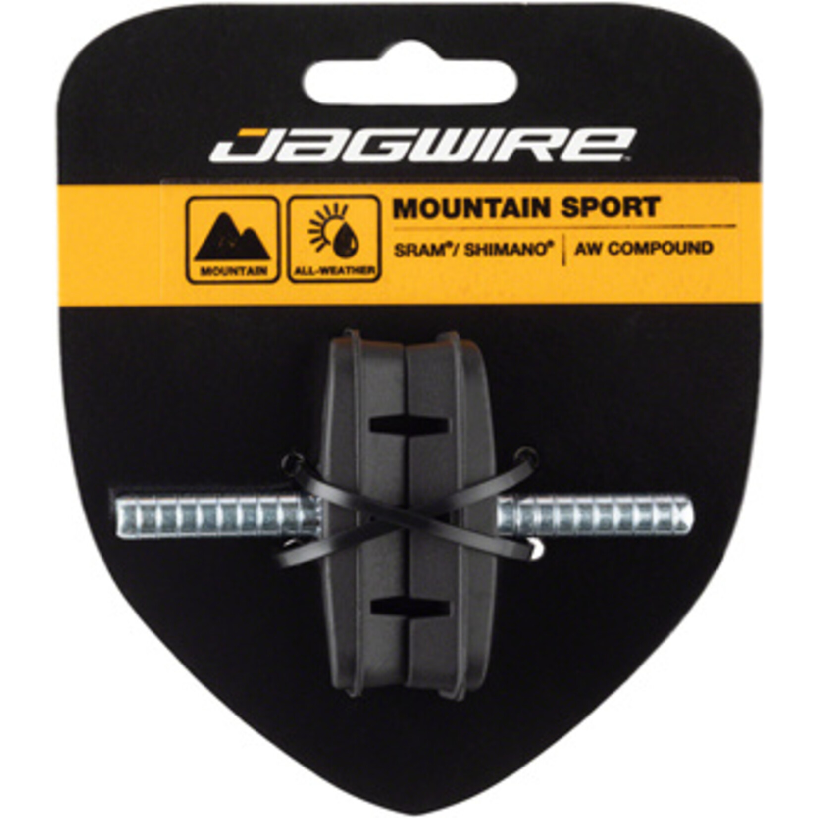 Jagwire Jagwire Mountain Sport Brake Pads Smooth Post 53mm Pad, Black