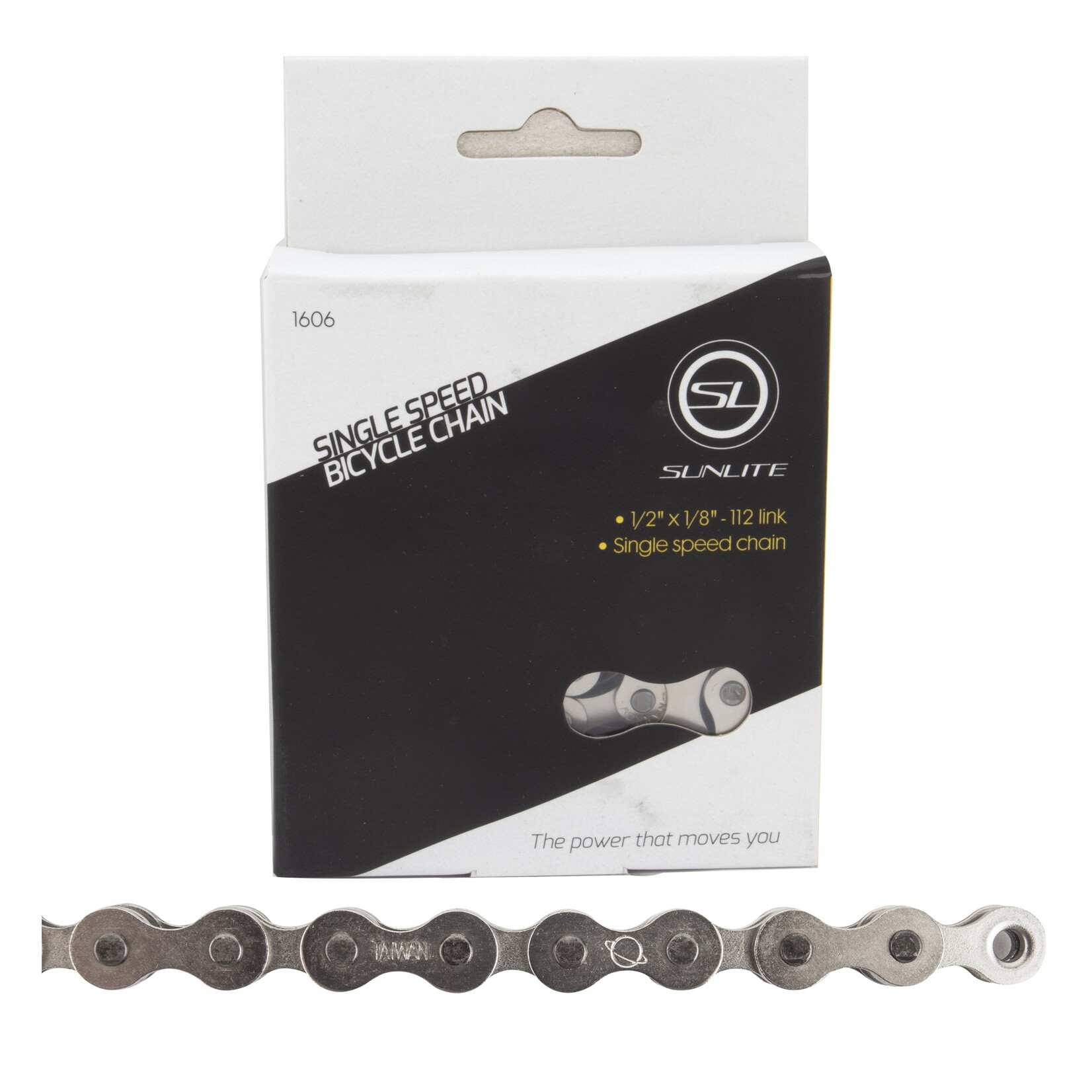 SUNLITE Sunlite Single Speed Chain, 1/2x1/8, 112 links, Silver