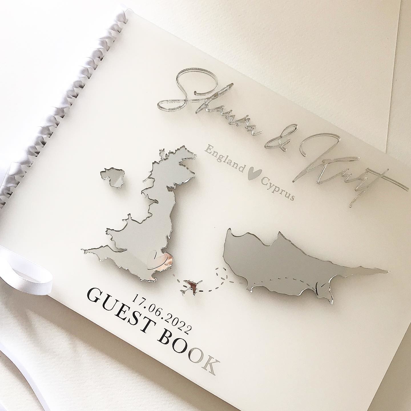 Wedding guest book made with a laser cutter