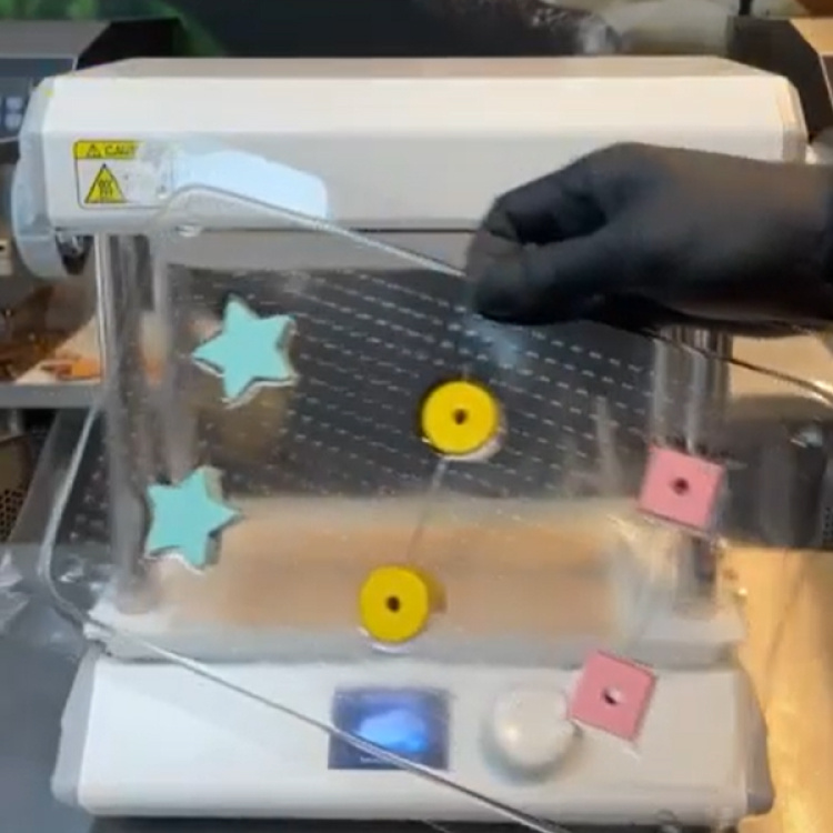 Wooden shapes used to make the mold with a MY YARD desktop vacuum forming machine