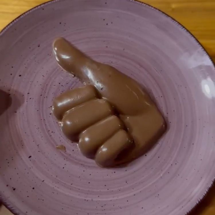 A tasty chocolate hand