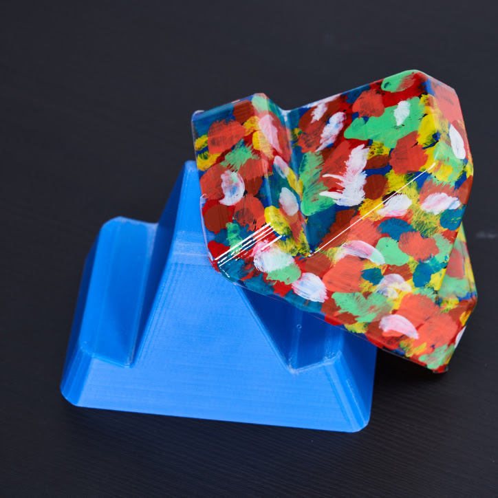 Final result of the 3D printed shape and PET mold.