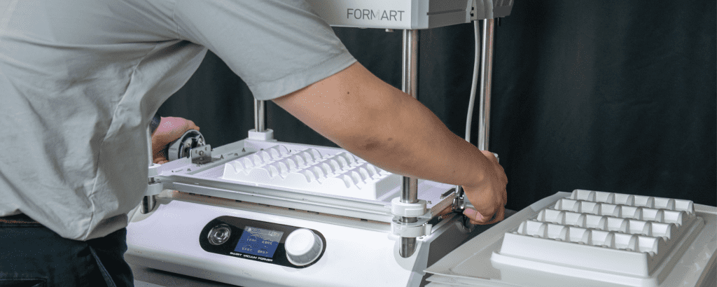 Making the custom tray with a vacuum former