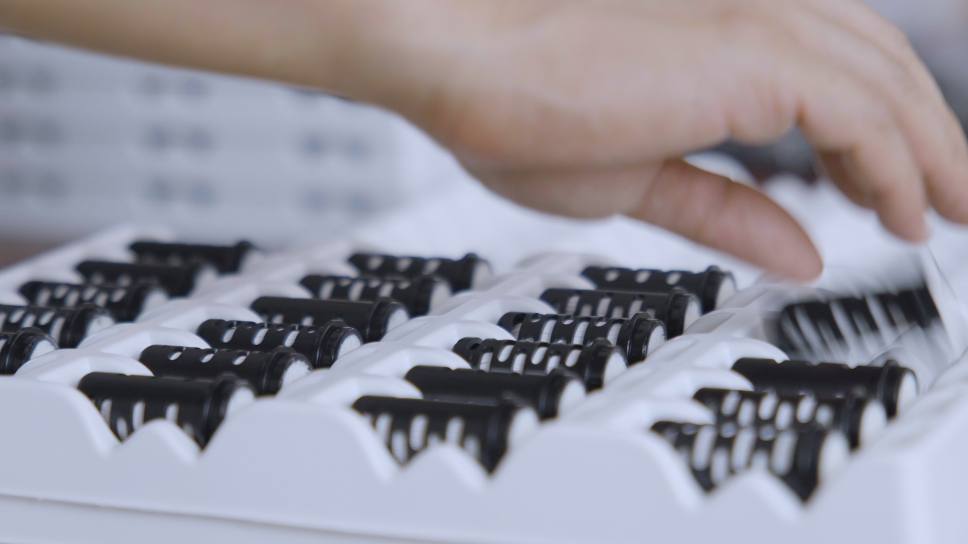 The custom tray makes packing filtration components a breeze