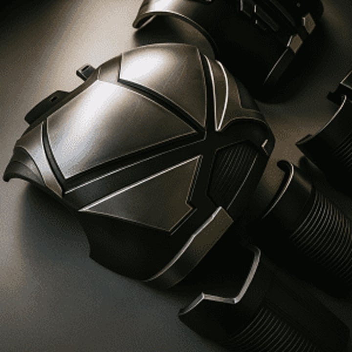 Black cosplay armor.