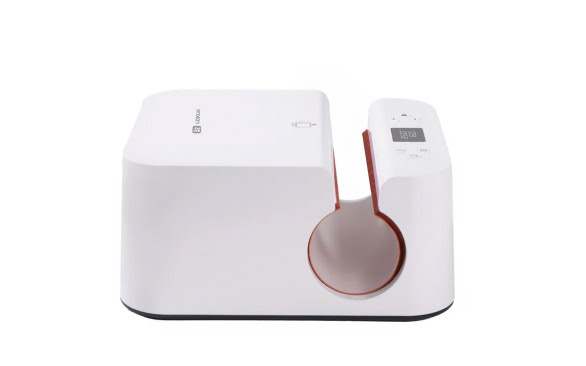 LOKLiK Auto Tumbler Heat press seen from the side.