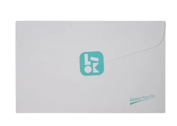 A closed envelope with on it the LOKLiK logo and the tagline 