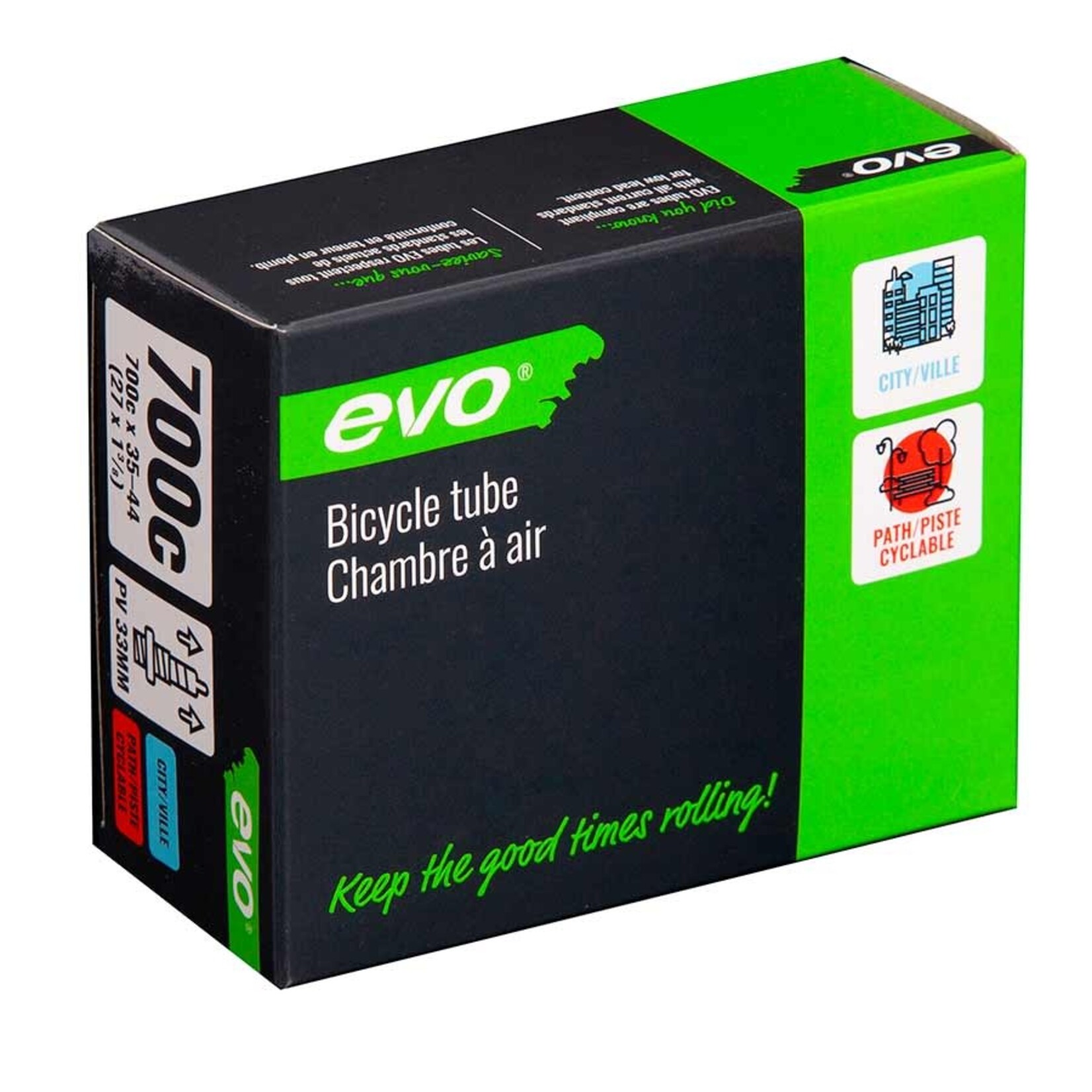 Evo Presta, Tube, Length: 48mm, 700C, 35-44C