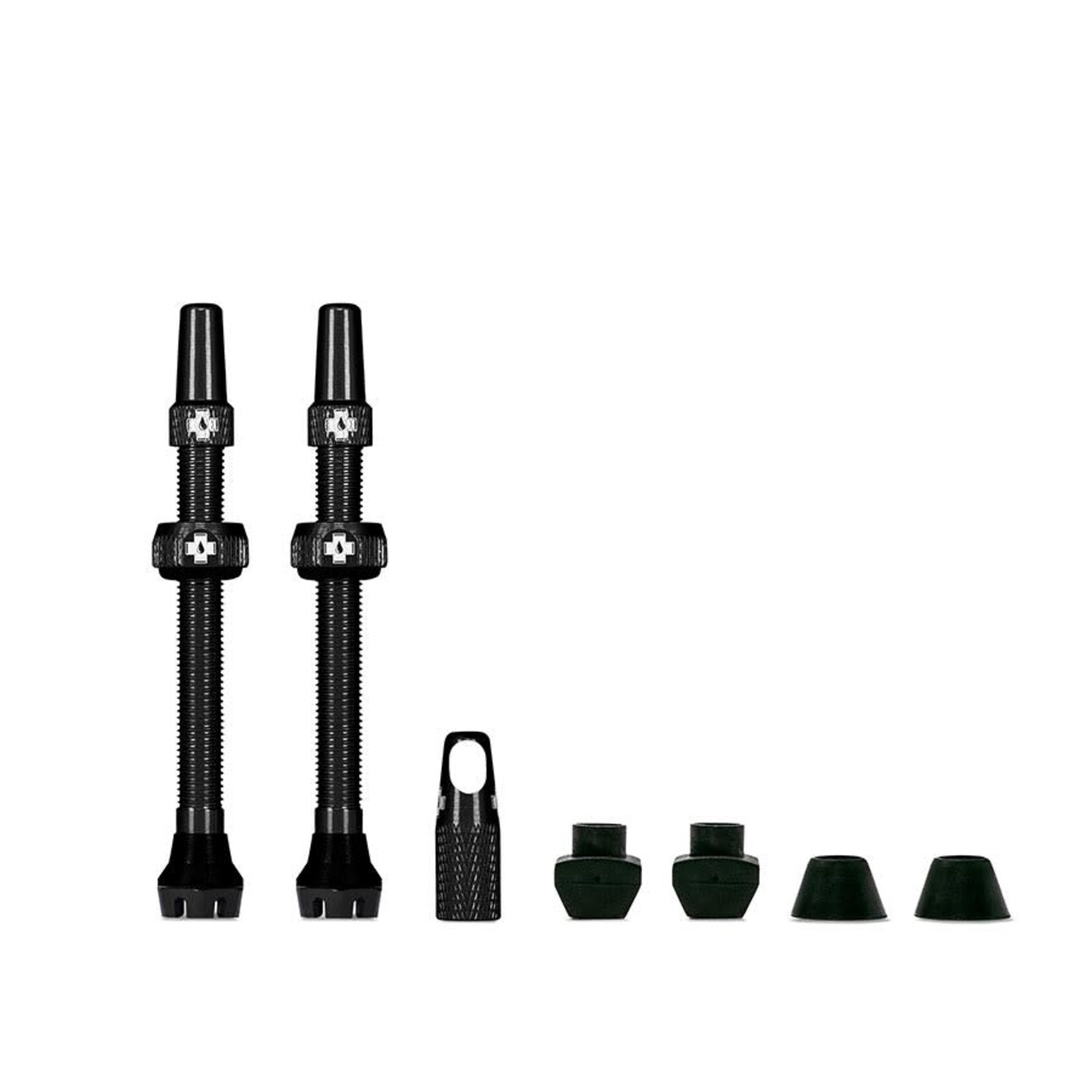 Muc-Off V2, Tubeless Valve, Presta, 60mm, Black, Pair