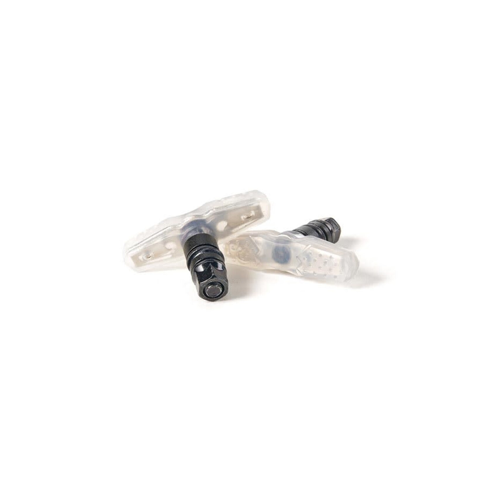 Salt Plus Propeller, Linear Pull Pads, Non-cartridge, Rubber, Pair, Clear/Black