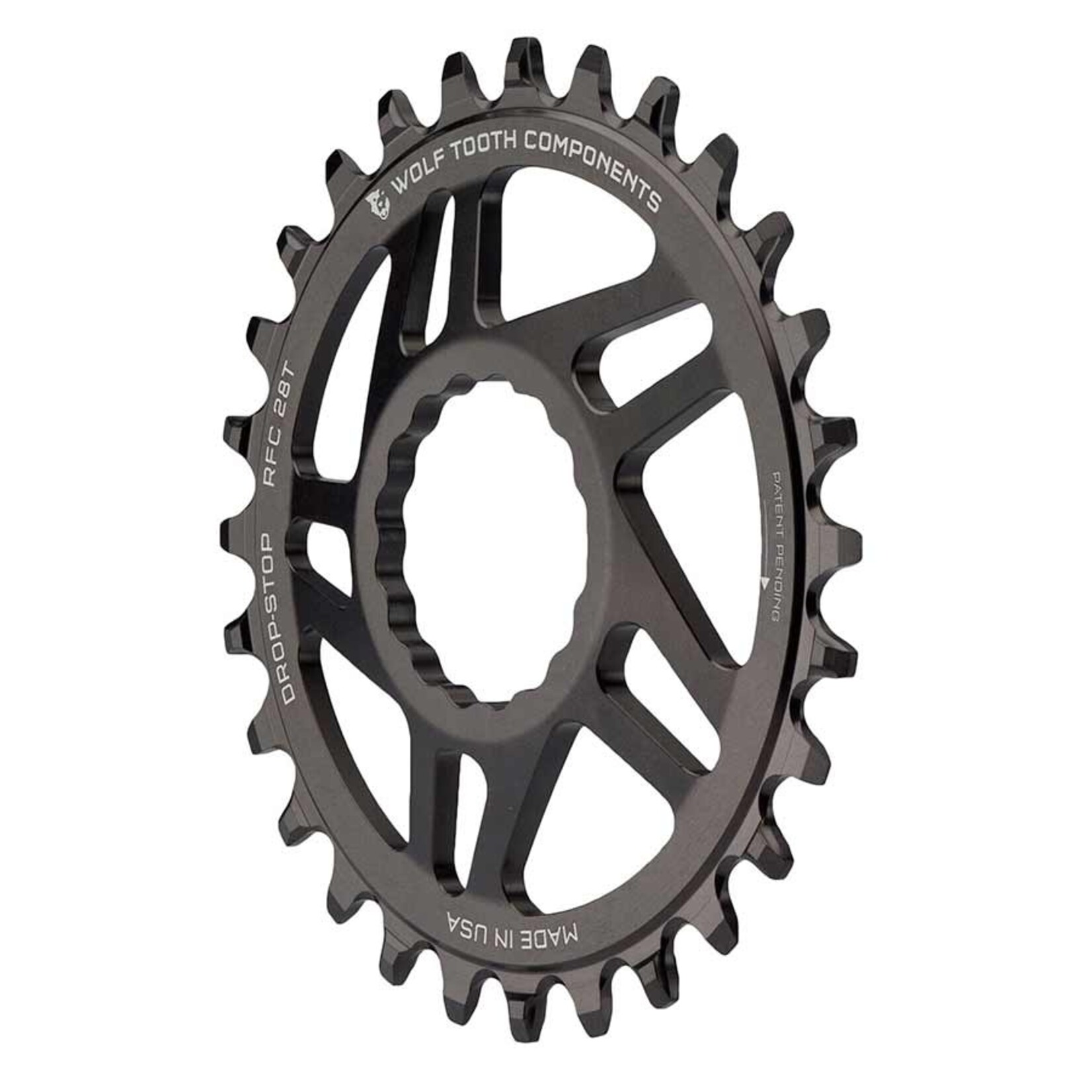 Wolf Tooth Components Race Face Cinch, Chainring, Teeth: 26, Speed: 9-12, BCD: Direct Mount, 7075 Aluminum, Black