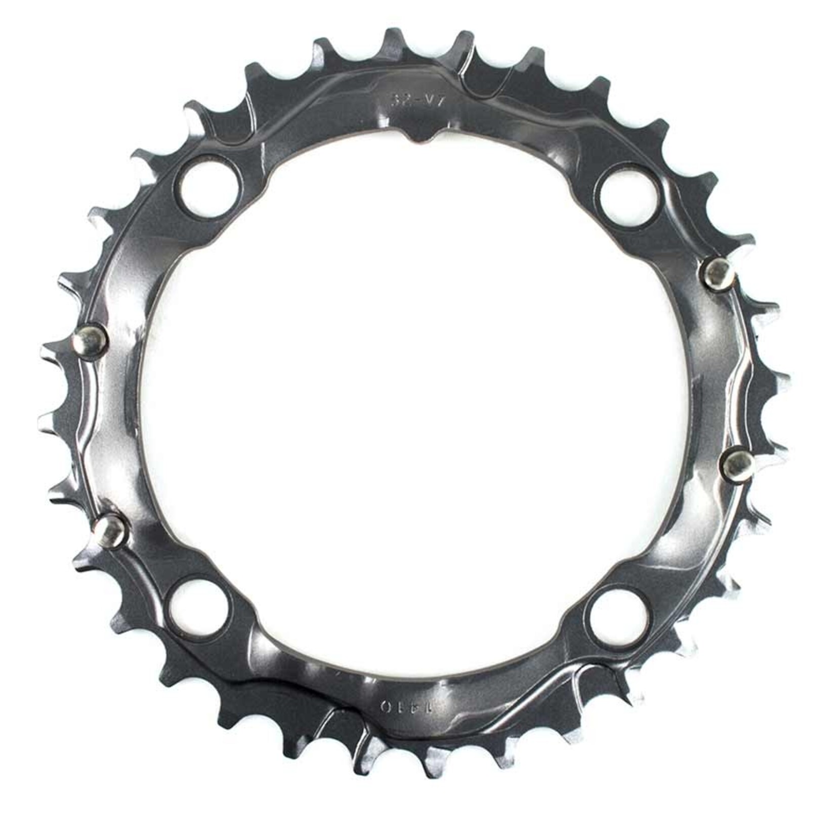 TruVativ 32T, 9 sp, BCD 104mm, 4-Bolt, Middle Chainring, For MTB triple, Aluminum, Grey, 11.6215.129.000