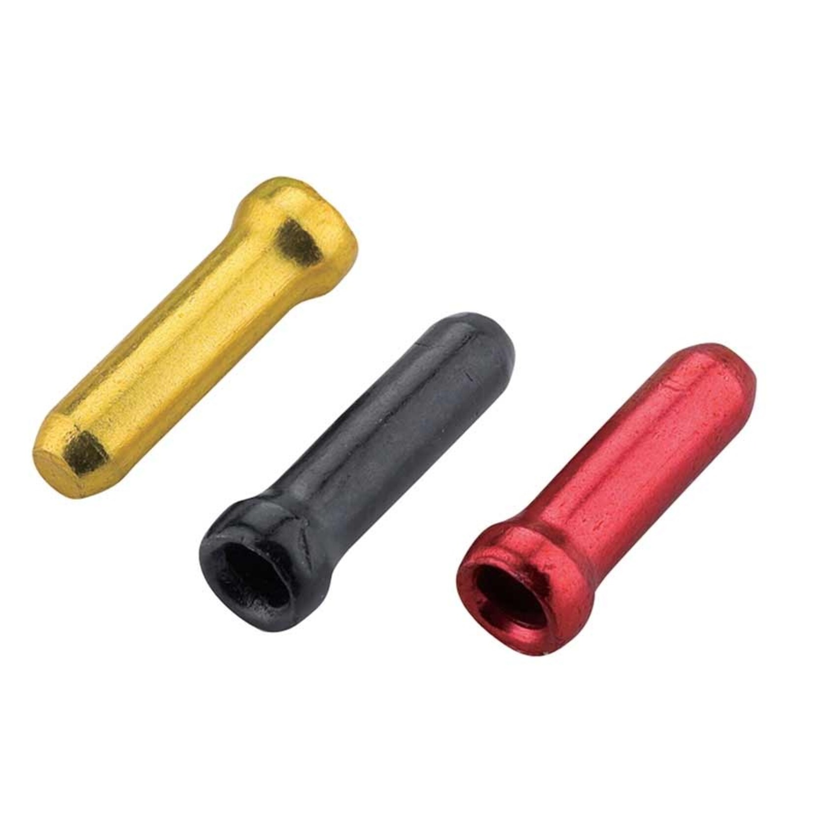 Jagwire Cable ends, 1.8mm, Gold (30 units), Black (30 units) & Red (30 units)