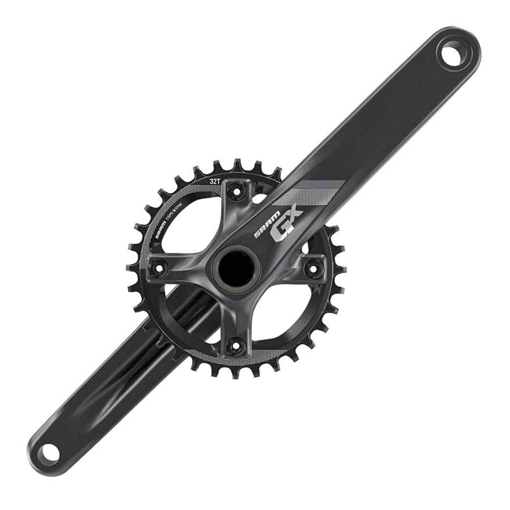 Sram GX 1000, Fatbike Crankset, 10/11 sp., 175mm, 30T, BCD: 94mm, GXP, 100mm, 66.5mm, Black