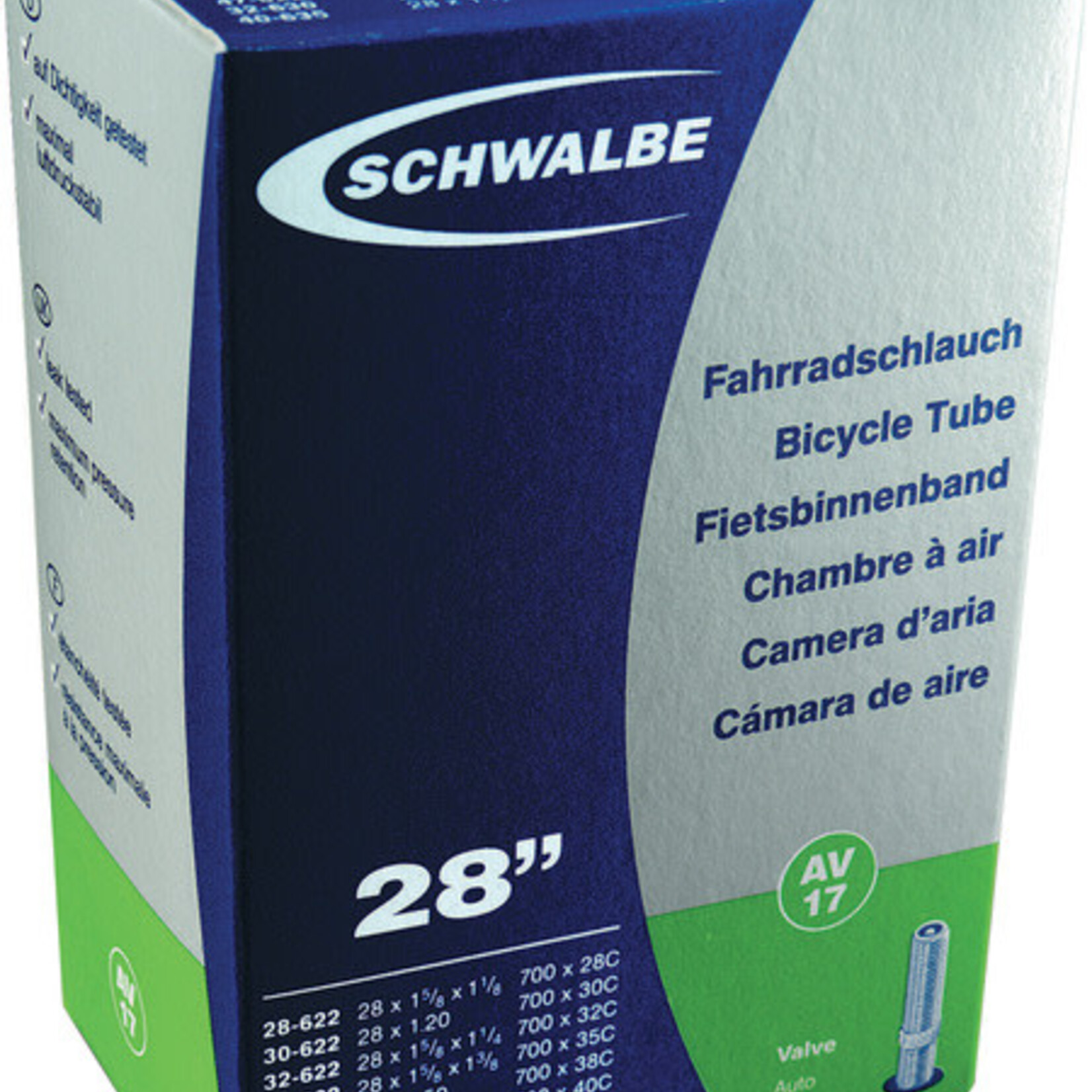 Schwalbe Standard Tube - 700 x 18 - 28mm, 40mm Schrader Valve
