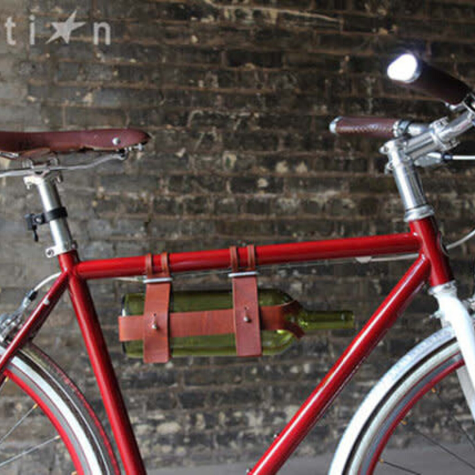 FYXATION LEATHER WINE HOLDER BROWN
