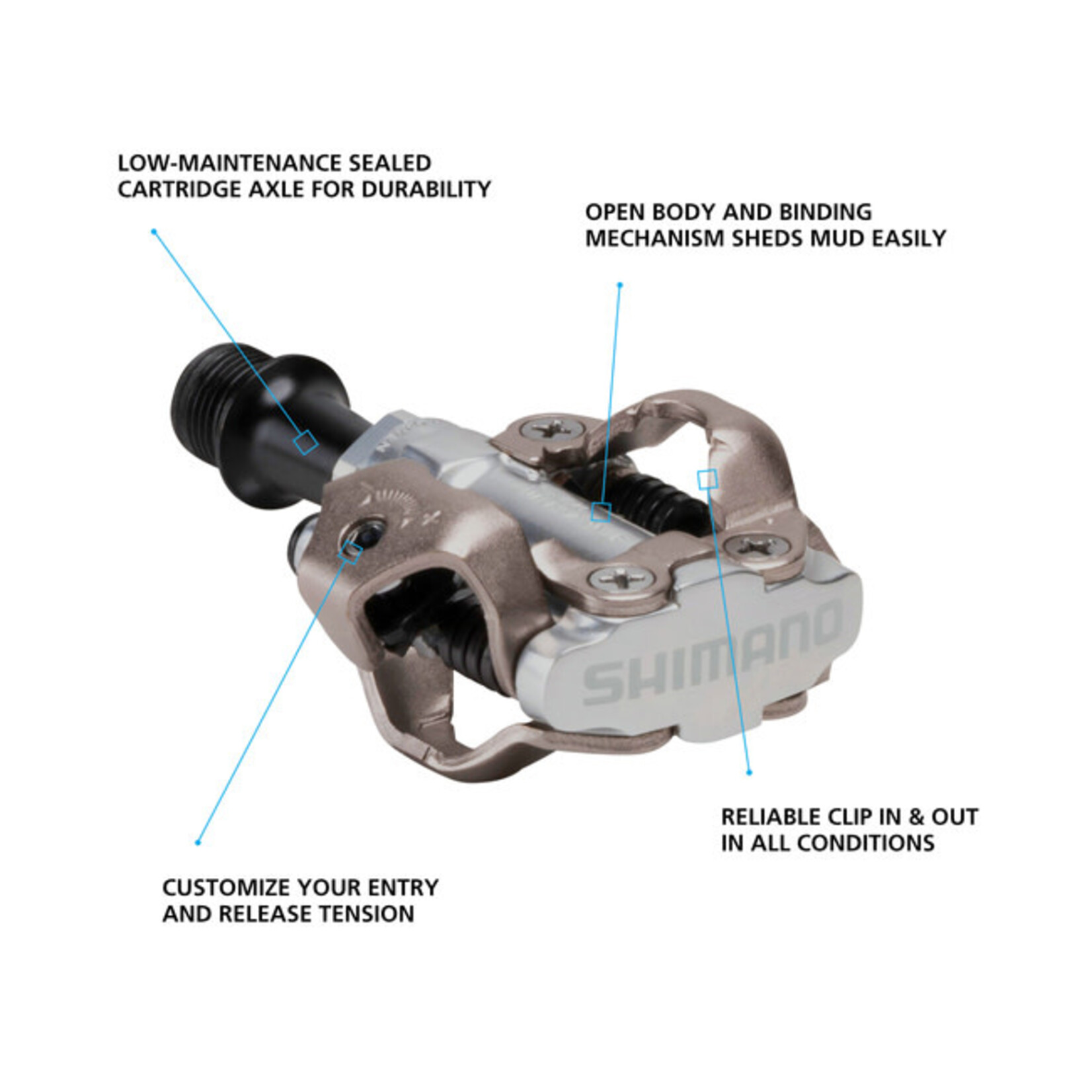 Shimano Pedals PD-M540 SPD PEDAL W/CLEAT(SM-SH51)