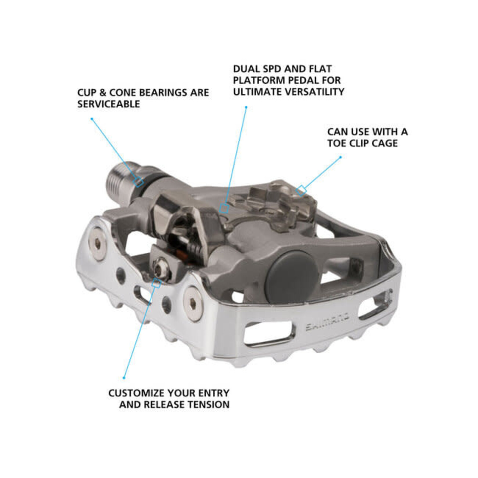 Shimano Pedals PD-M324 W/O REFLECTOR W/CLEAT(SM-SH56)