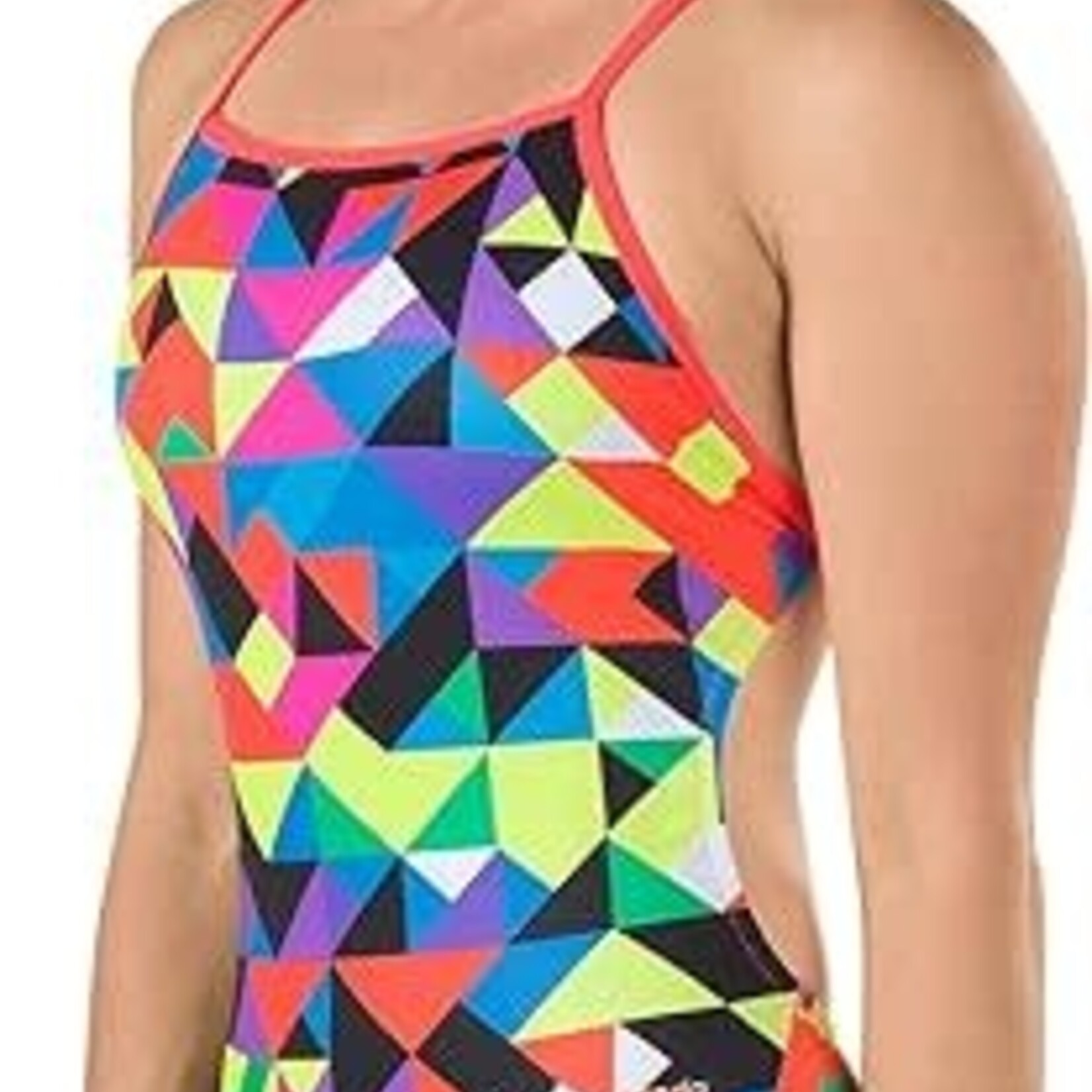 Speedo Women`s Swimsuit Turnz One Back One Piece Endurance Lite Size 26 ‎Pink/Orange (Geo Dreamin)