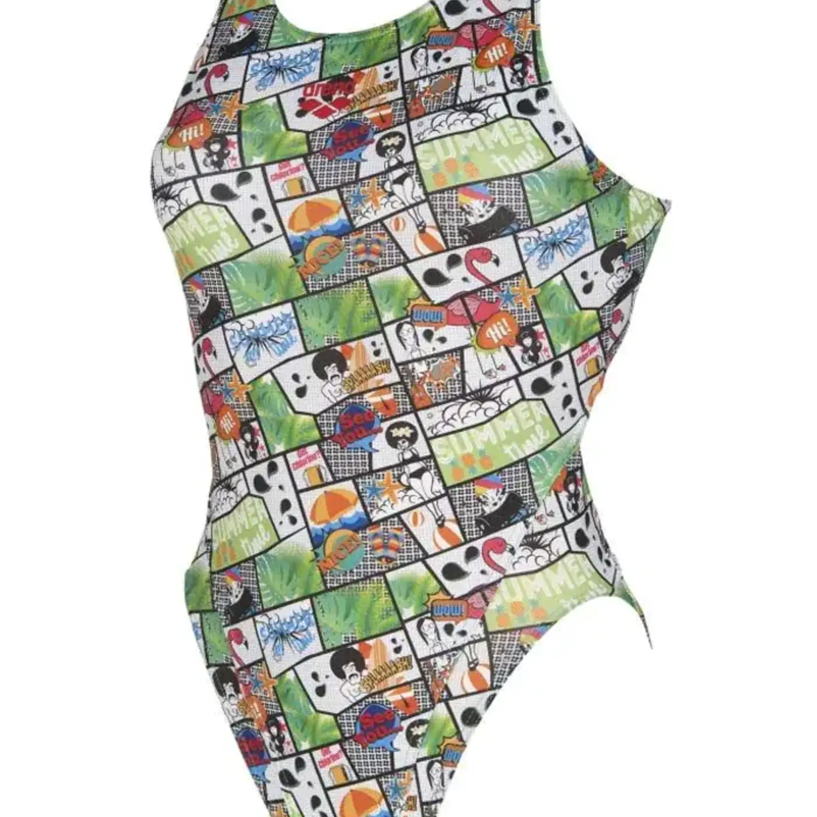 Arena Women`s Swimsuit Summer Comics Drop Back One Piece - Size 34