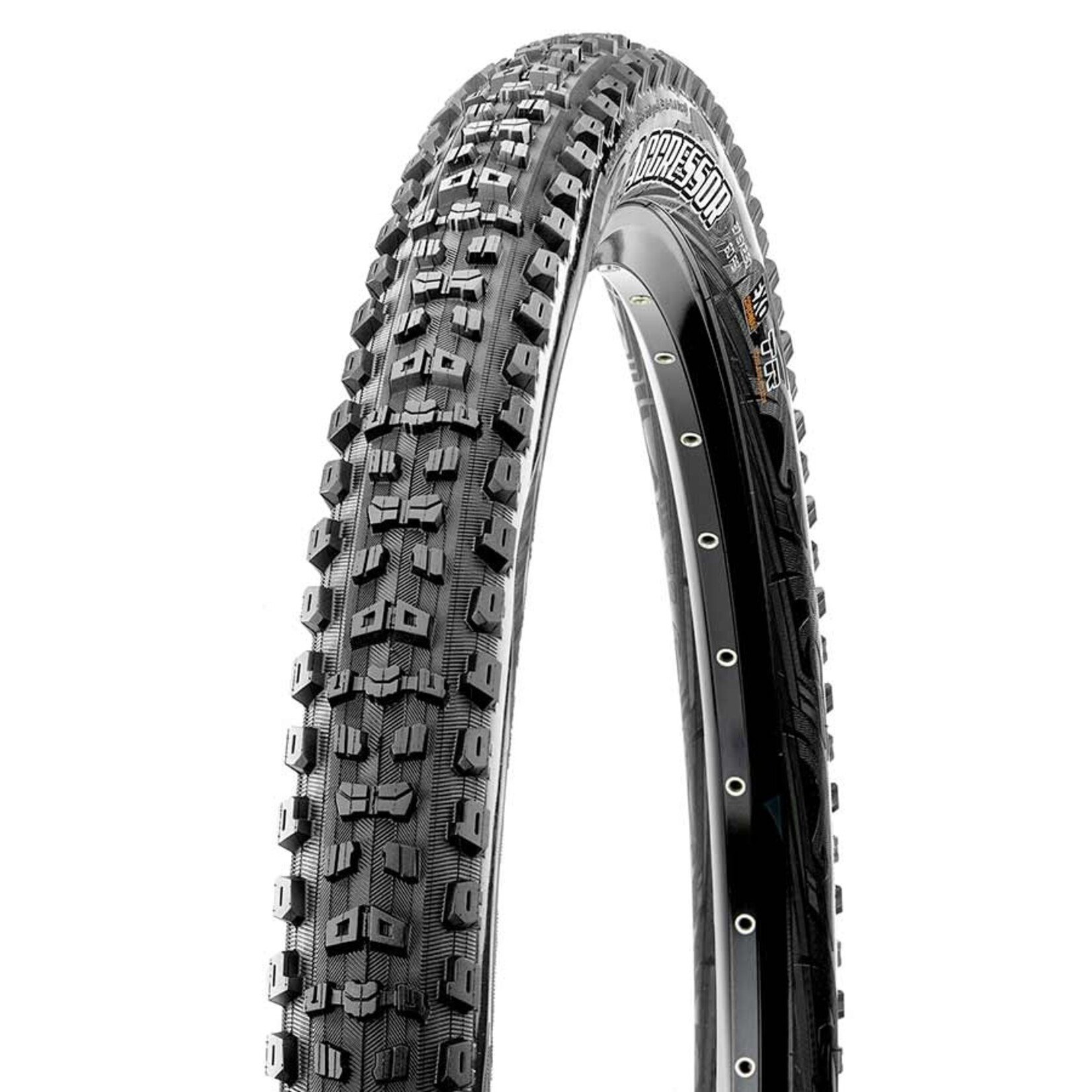 Maxxis Aggressor, Tire, 27.5''x2.30, Folding, Tubeless Ready, Dual, EXO, 60TPI, Black