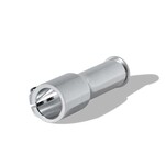 Delta Stem Raiser, 1-1/8'' For threadless, Silver