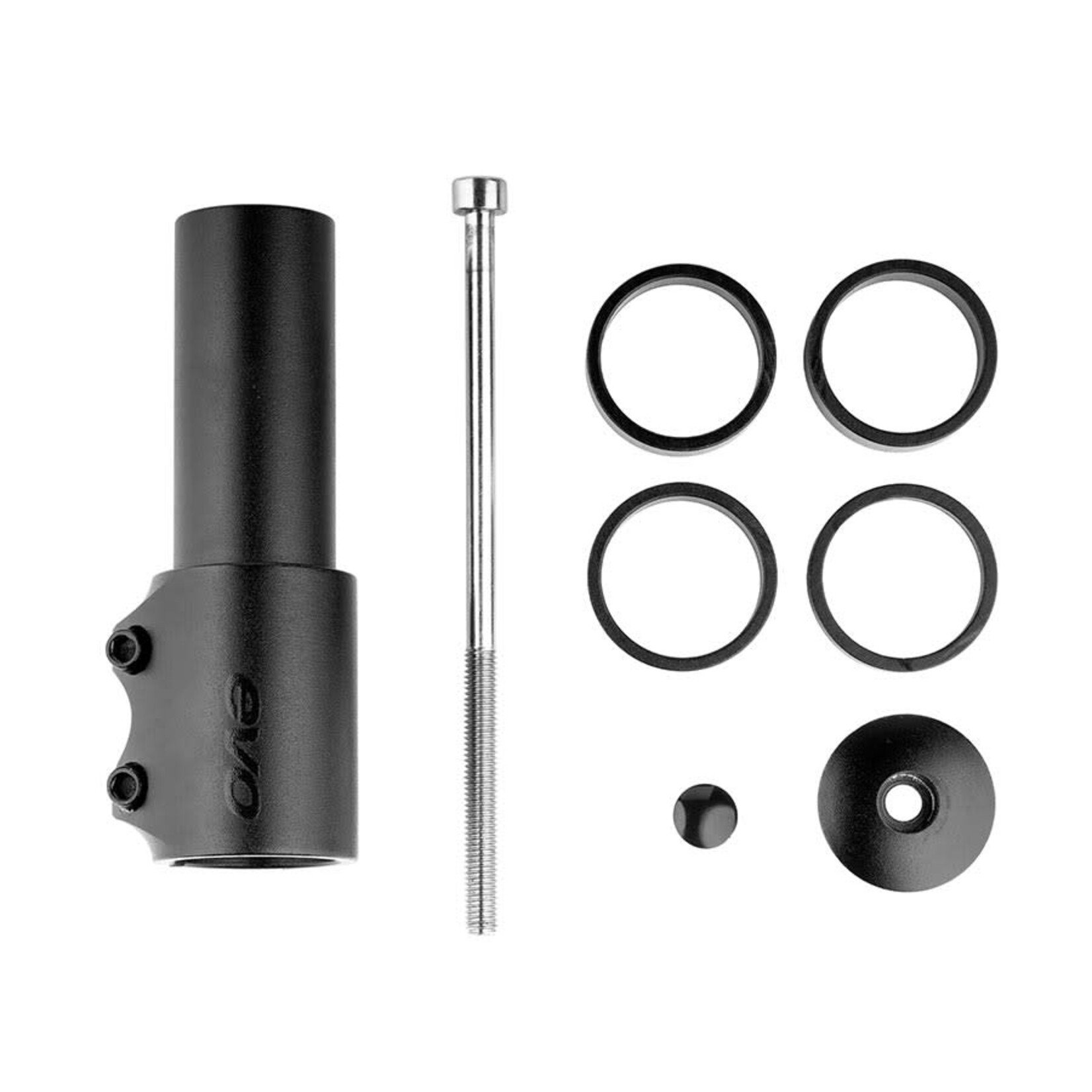 Evo Threadless Stem Riser, ST: 28.6mm, Black, 50-80mm