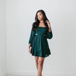 Square Neck Cut Out Mini Dress