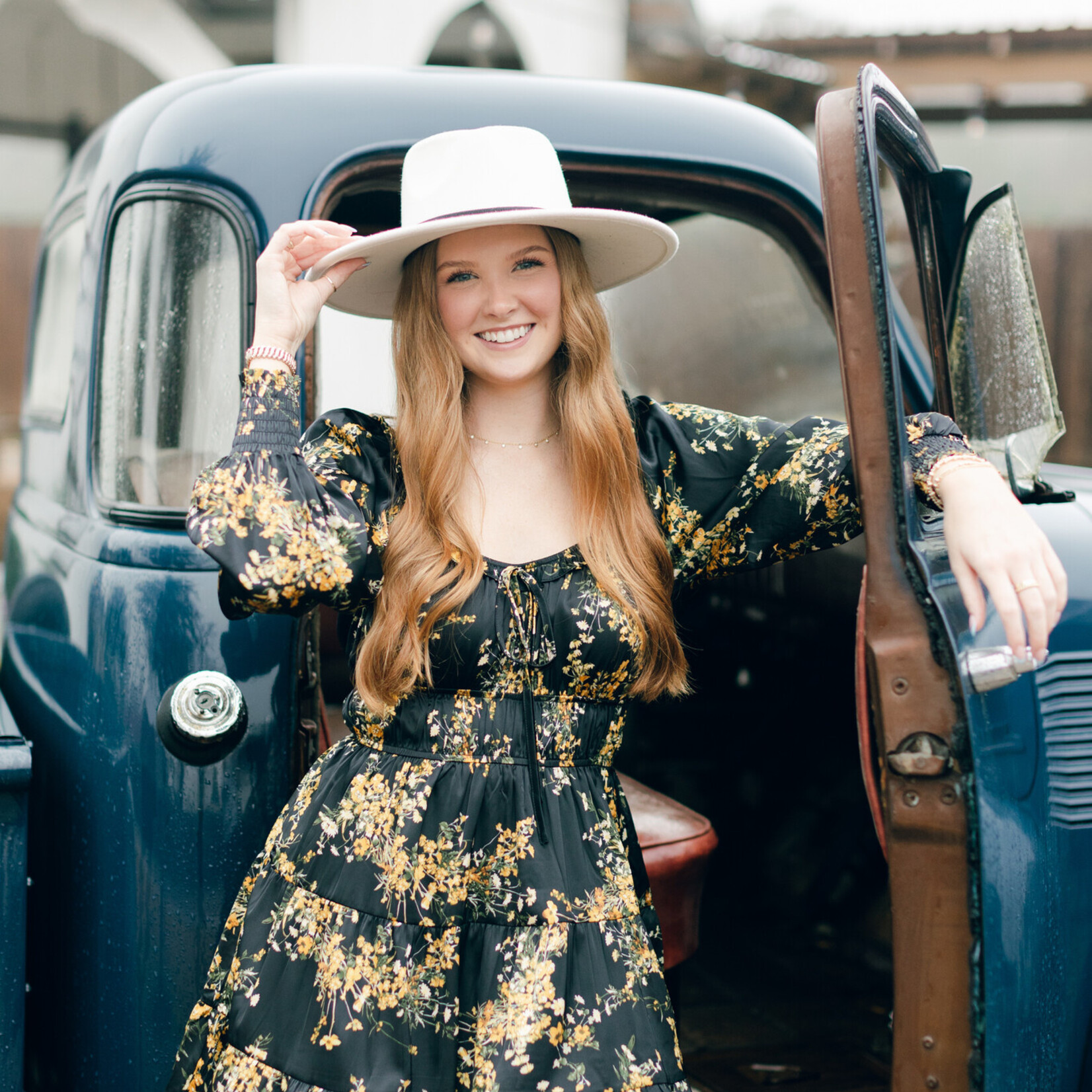 Tiered Floral Long Sleeve Mini Dress