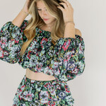 Meet Me in Santorini Floral Long Sleeve Silk Set