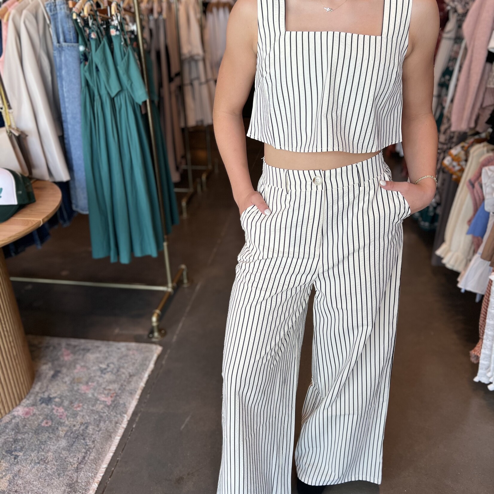 Stripe Tank Top & Pant Set