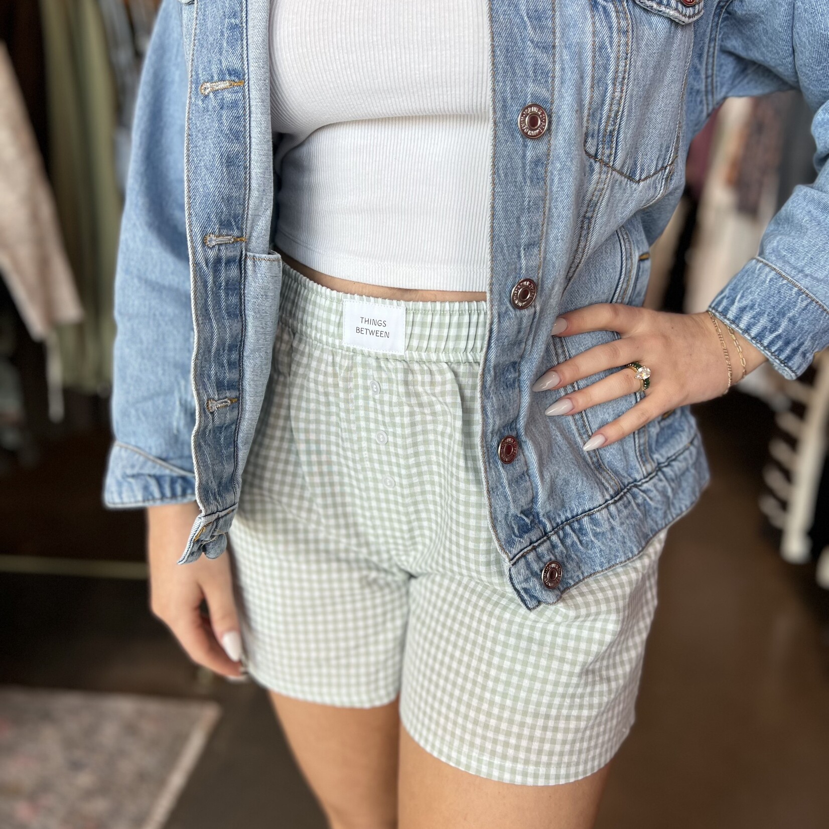 Things between Gingham Boxer Shorts