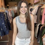 project social t Striped Ringer Tank Top