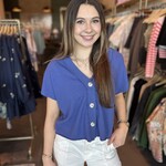 project social t Boxy Button Up Top