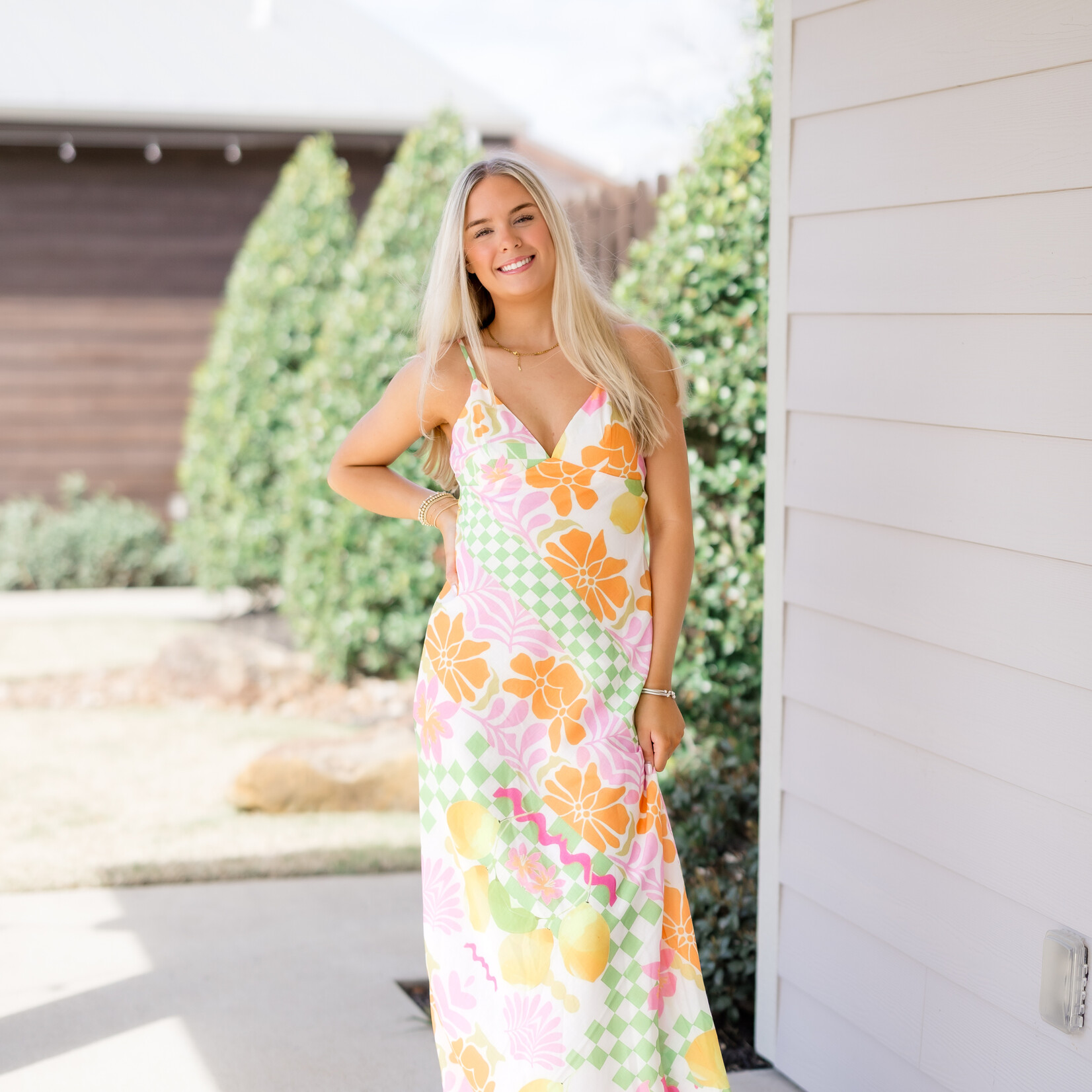 one & only Tropical Print Maxi Dress