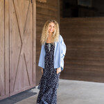 one & only Polka Dot Ruffle Maxi Dress