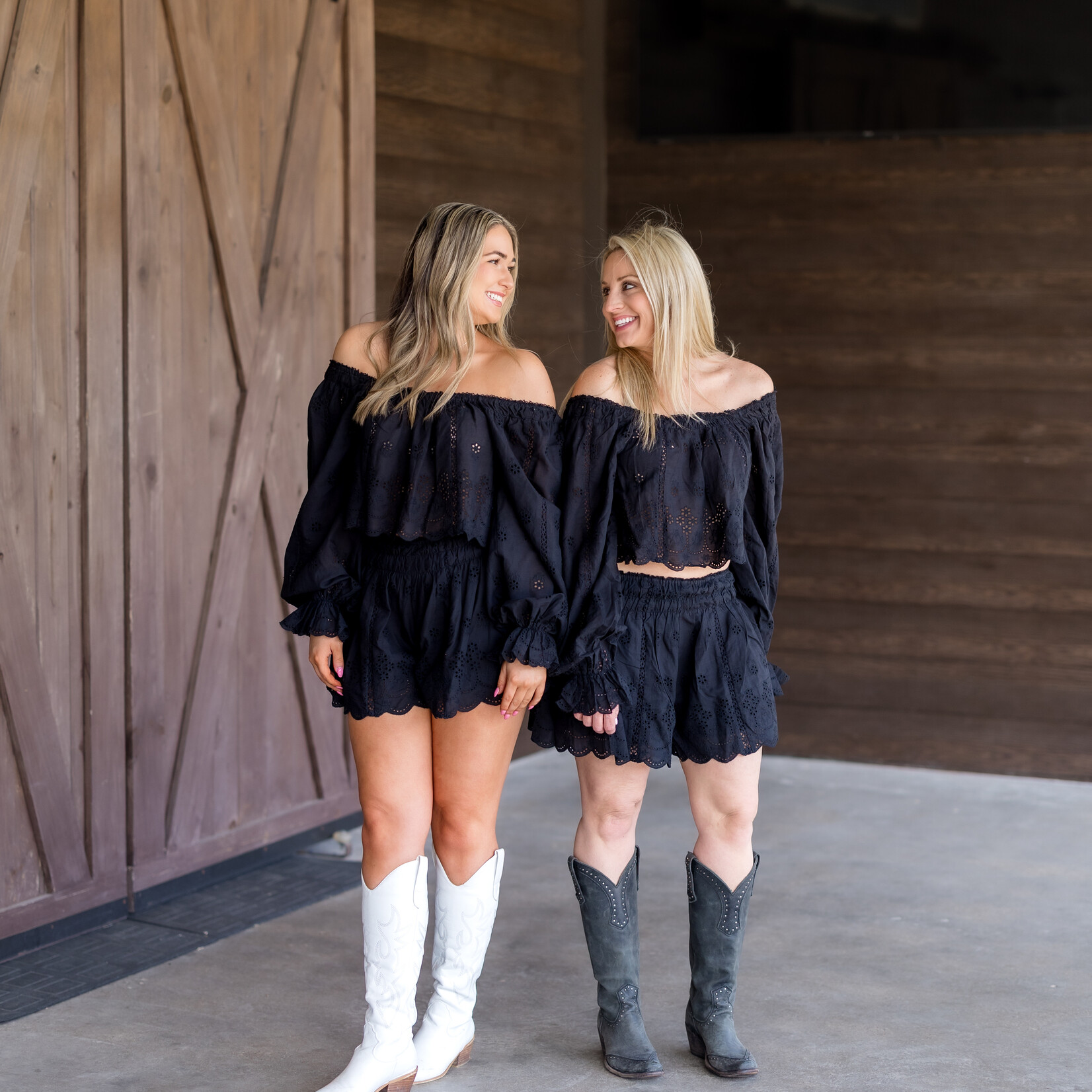 Scallop Lace Shorts Set