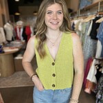 she+sky Knit Button Sweater Vest