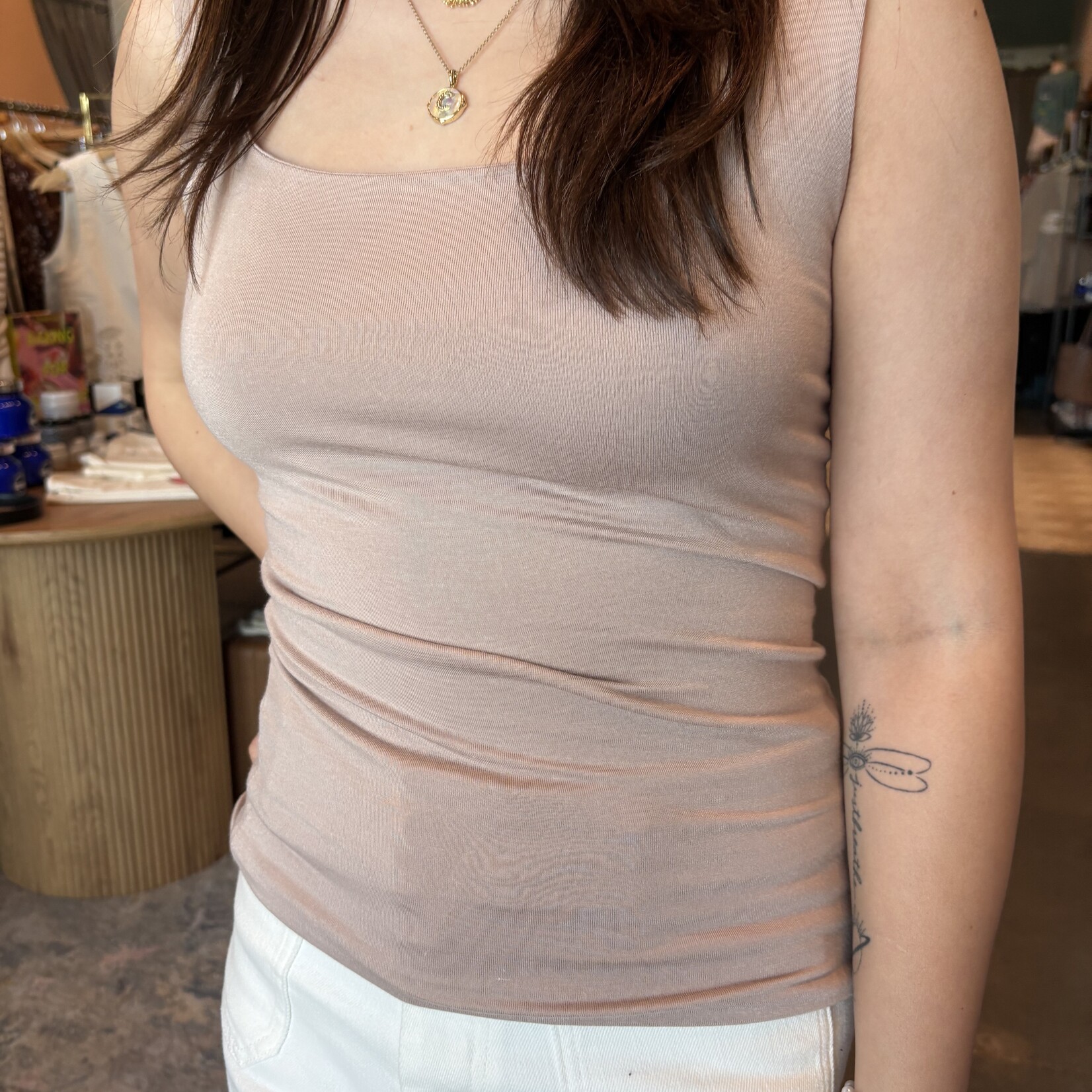 Kld Double Layer Square Neck Tank