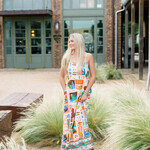 Tropical Print Maxi Dress