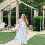 thml Printed Tiered Midi Dress
