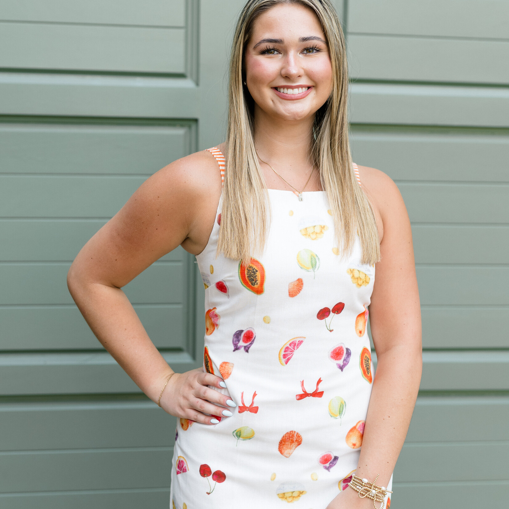 one & only Fruit Printed Mini Dress