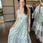 entro Scallop Trim Floral Maxi Dress