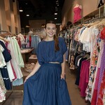 entro Denim Midi Skirt Set