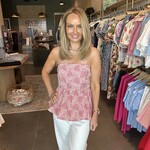 Stitch Detail Striped Top