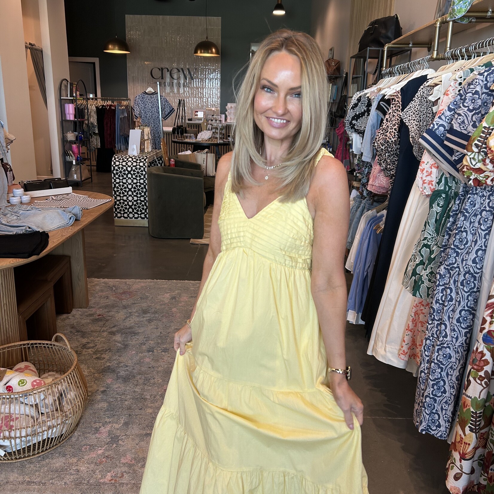 she+sky Poplin Tiered Maxi Dress