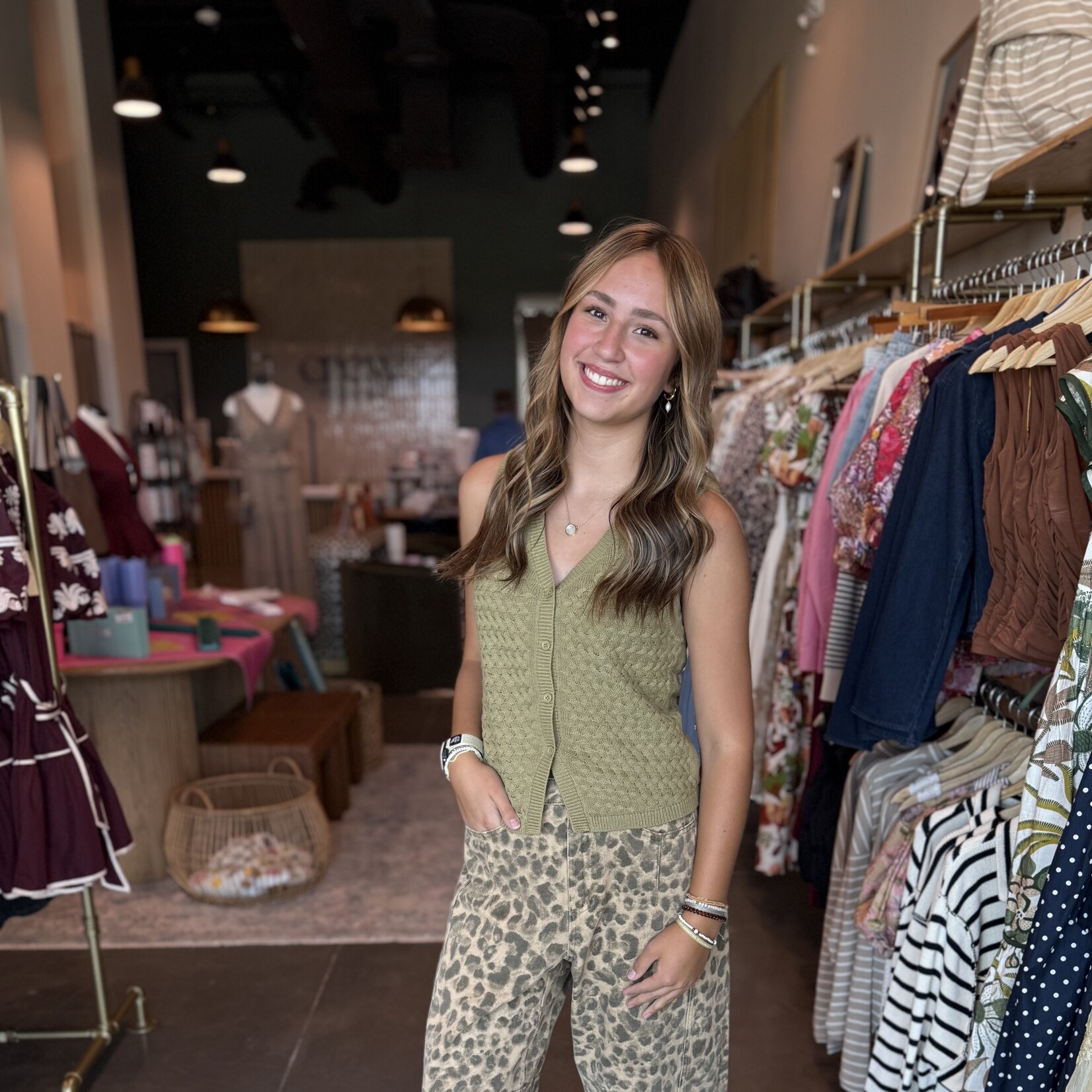 Le Lis Knit Button down Sweater Vest